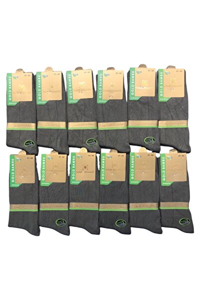 Louis Volante Erkek Bambu Likralı Mevsimlik Dikişsiz Soket Çorap 12 Çift