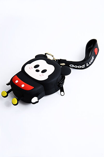 EUROMODA Popitli Black and Pink Colors Kids Wallet Accessory with Keychain and Bracelet