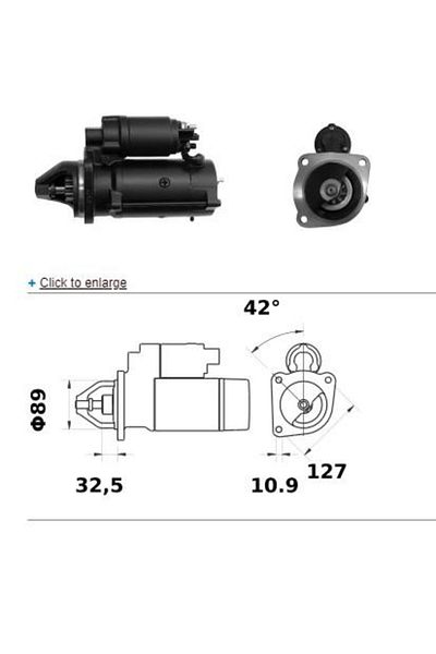 Partspro 714/40531/Y - STARTER MOTOR RG - 714/40231 - T412689 714/40159 714/29500