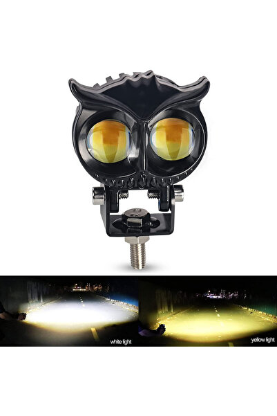 Furens Baykuş Sis Farı 2,5 Inç Sarı-beyaz Sabit Mod Araç Motosiklet Ofroad Uy...