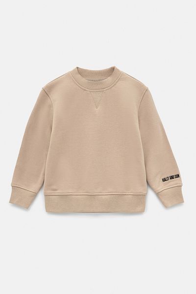 Hally & Son Boy's Beige Sweatshirt 100% Cotton