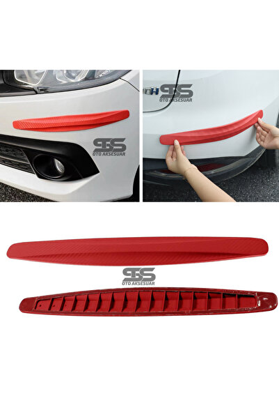 Furens Tampon Koruma Kırmızı Karbon Kabartma Şerit Seti 2'li Tampon Koruyucu ...