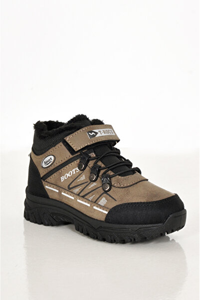 kabkabi Χειμερινές μπότες χιονιού με αντιολισθητική σόλα με γούνα για μικρά παιδιά