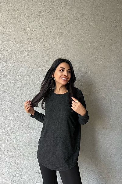 Seda Yalçın Atelier Pulover de liliac cu textura moale antracit