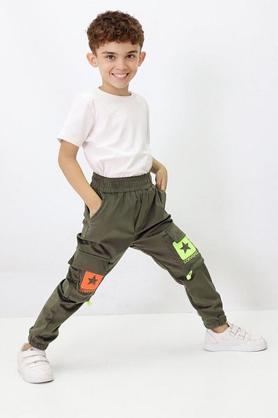 CANBİX Boy's Star Highlighter Velvet Trousers