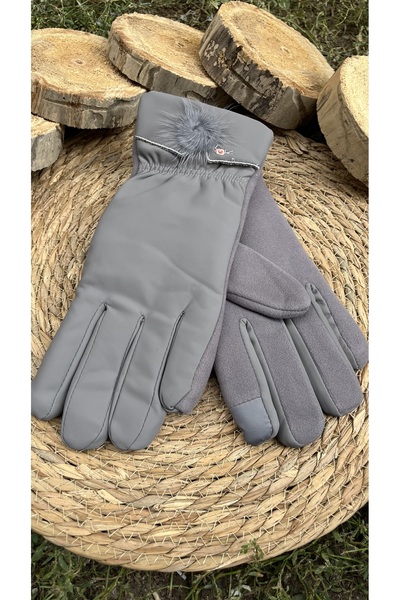 İşnar Kadın şişme polarlı dokunmatik eldiven