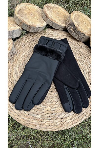 İşnar Kadın şişme polar dokunmatik eldiven