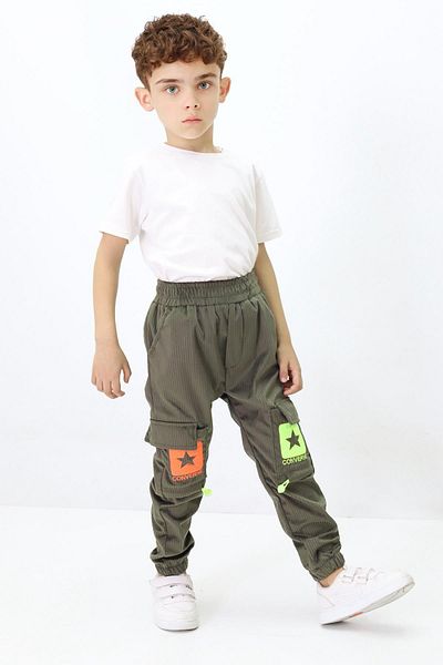 CANBİX Boy's Star Highlighter Velvet Trousers