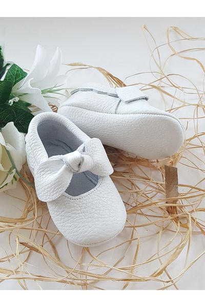 Hodore Alice White Leather Moccasin