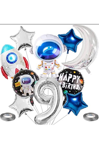 MFM Σετ μπαλόνι με αλουμινόχαρτο με θέμα το διάστημα 9 ετών 100 cm
