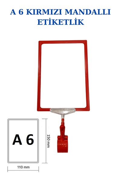 Modern Raf Latch A6 Label Holder Red 3 Pack
