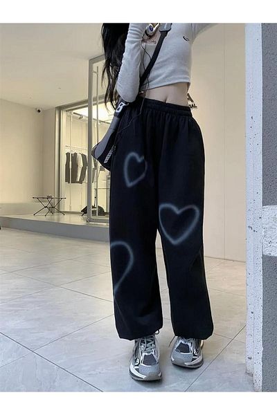 Planet Butik Black Heart Detail Tracksuit
