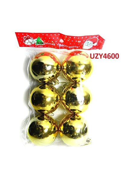 DÜVENCİ TİCARET Χριστουγεννιάτικο - Χρυσή διακοσμητική μπάλα για το δέντρο, 6...