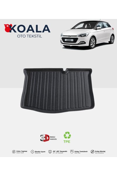 KoalaOtoTekstil Hyundai İ20 (2014-2019) 3d Bagaj Havuzu