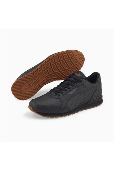 Puma ST Runner V3 L - Ανδρικά δερμάτινα μαύρα αθλητικά παπούτσια - 384855   04