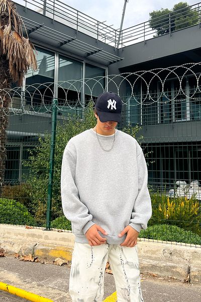 AYD Sweatshirt Oversize Wide Pattern 3 Thread Raised 1st Quality Thick Fabric With Cotton Inside