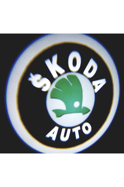 Skoda Pilli Yapıştırmalı Kapı Altı Led Logo