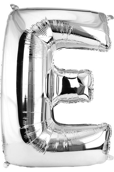 Deniz Party Store Silver Foil Balloon Medium Size (E) Letter