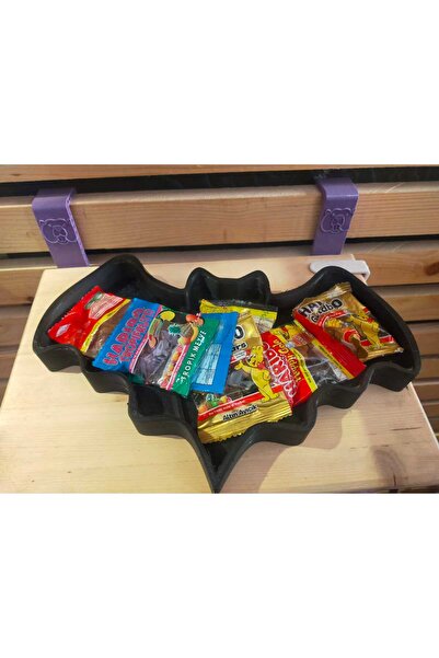 KUNDUZ AHŞAP TASARIM ATÖLYESİ 🦇 Yarasa Çerezlik / Organizer – Çok Amaçlı 🦇