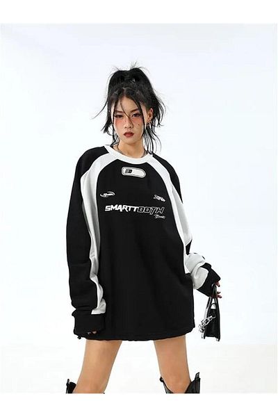 Planet Butik Smarttooth Raglan Unisex Long Sleeve Sweat