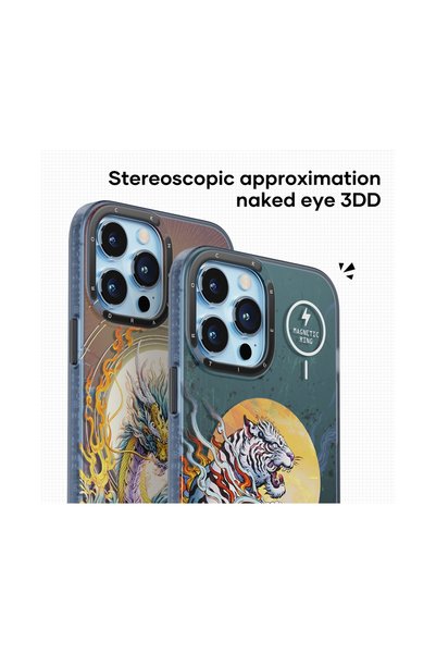Rock iPhone 13 Pro Max Inshare Series Compatible Magsafe Case Tıger