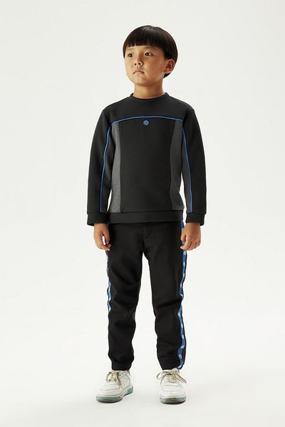 Nebbati Schwarzes Sweatshirt für Jungen 23FW0NB3423