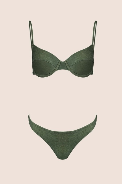 AYYILDIZ 3409 Haki Simli Kaplı Bikini Takımı