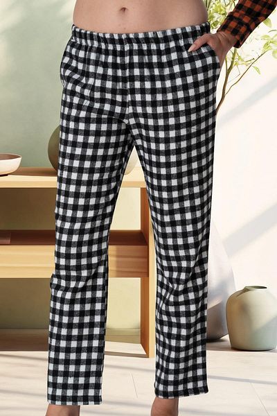 Mecit Pijama Pijamale în carouri pentru femei cu un singur fund 75% bumbac 25% viscoză