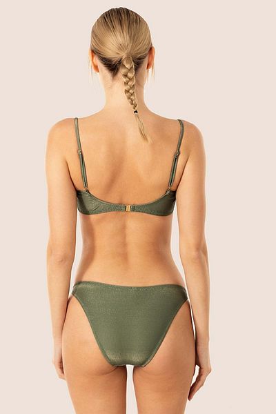AYYILDIZ 3424 Set bikini fără capac cu sclipici kaki