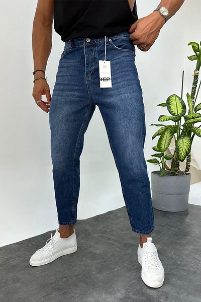 MADZEYMODA Blugi Blue Jean pentru bărbați Boyfriend