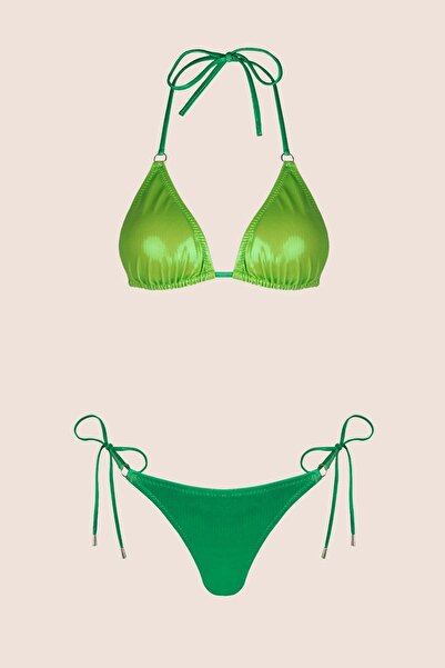 AYYILDIZ 4606 Σετ μπικίνι με έντονο πράσινο