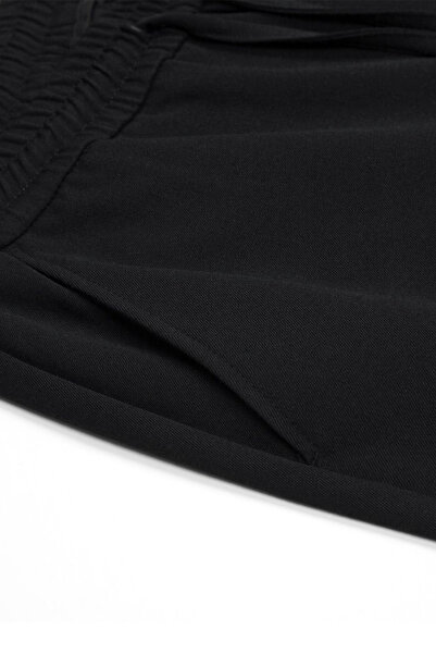 alenmeza Ανδρικό μοντέρνο παντελόνι jogger με μαύρες πλαϊνές τσέπες, ελαστική μέση, κορδόνια και άνετο κομμένο σχήμα