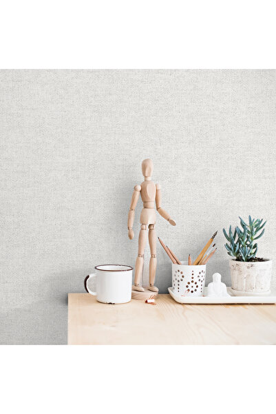 Adawall Seven 7816 Düz Keten Tekstil Dokulu Desenli Duvar Kağıdı 16,5m2