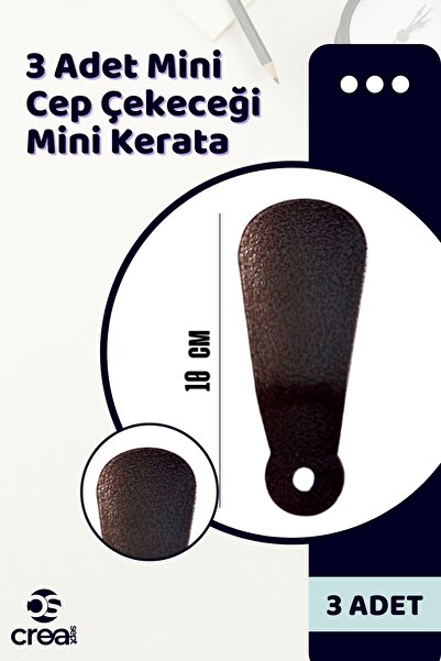 PRATİKSO 3 Adet Mini Ayakkabı Keratası, Cep Çekeceği