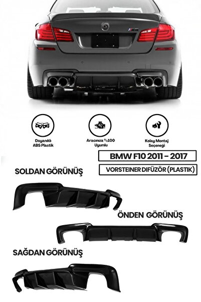 Genel Markalar Bmw F10 Uyumlu  Vorsteiner Difüzör - Plastik - Parlak Siyah