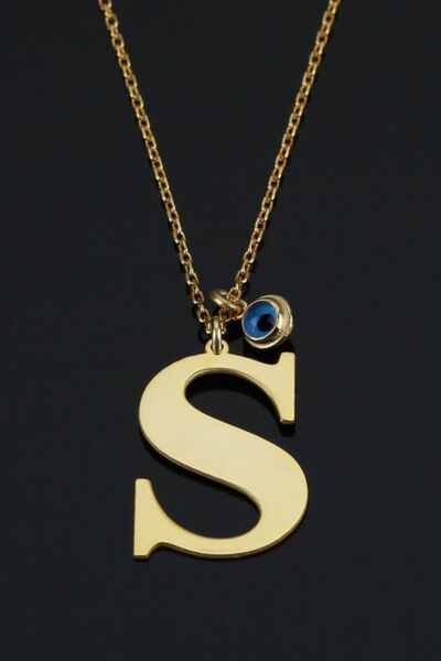 Şimal Silver 925 Ayar Gümüş Göz Nazarlı Harf Kolye