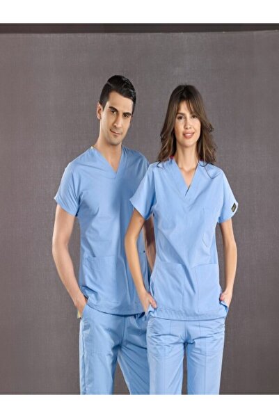 Trendform طبيب للجنسين، ممرضة، طبيب أسنان، طبيب صحي، بدلة جيرسي برقبة على شكل...