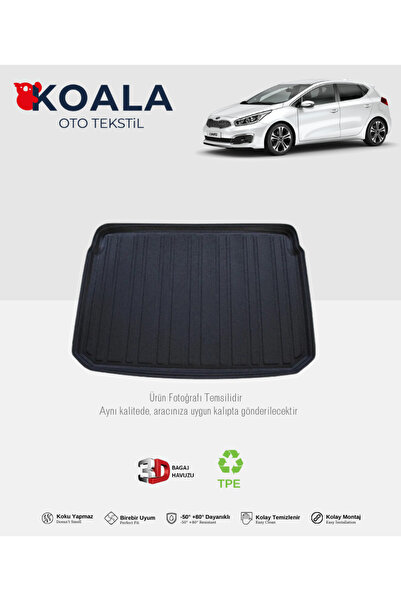 KoalaOtoTekstil Kia Ceed Hatchback (2019 ve Sonrası) 3d Bagaj Havuzu