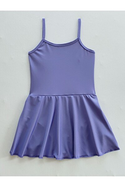 LULLY KİDS Kız Çocuk Lila Ip Askılı Etekli Mayo
