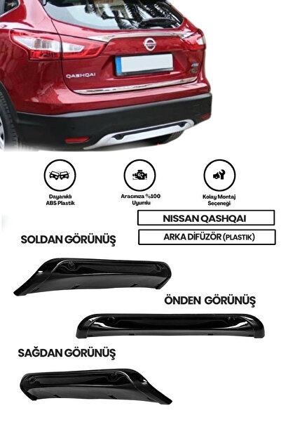 Nissan Qashqai Arka Difüzör (plastik)