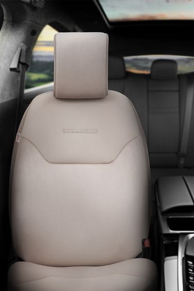 Otom Premium Suede Beige Protective Car Seat Cushion - Exclusive