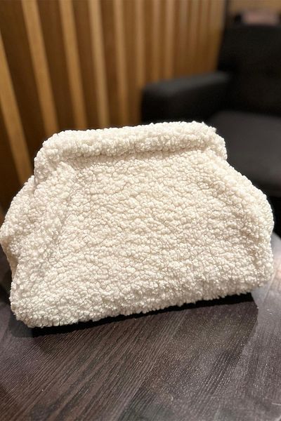 BAHELS Dámská plyšová taška Teddy Clutch Portfolio