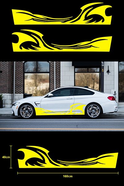 modecal Yan Kapı Marşpiyel Oto Sticker - Araba Sticker 160x40cm