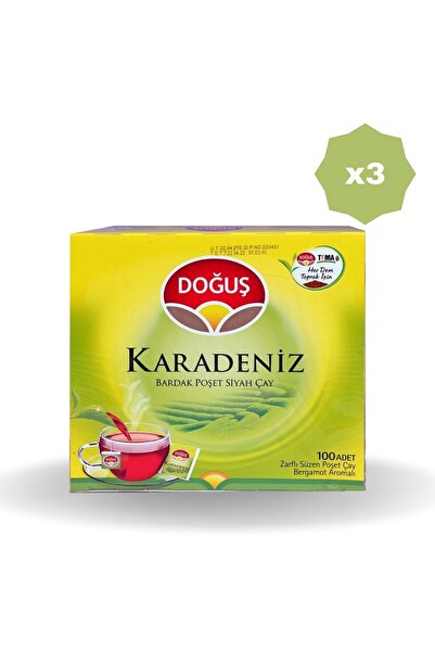 Doğuş DOĞUŞ KARADENİZ BARDAK POŞET ÇAY 100'LÜ X 3 ADET