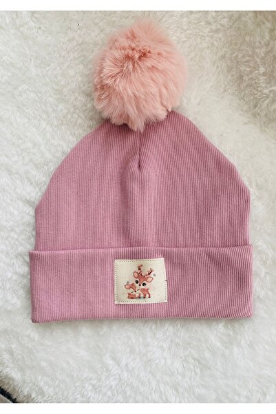 ALYA Bebek&çocuk yumuşak etiketli ponponlu bere 2-6 yaş bere