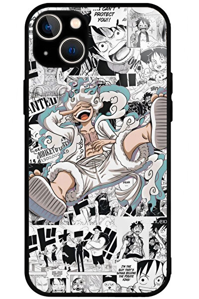 WANNA PROTECT iPhone 15 Kamera Korumalı Premium One Piece Luffy Desenli Gloss...