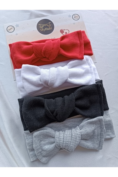 MyHubi 4-Piece Combination Handmade Baby Girl Bow Bandana
