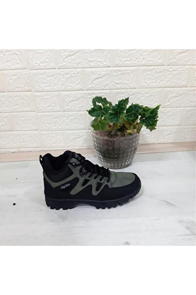 Sky Blue Haki 0050 Fermuarlı Bağacaklı Kaymaz Erkek Bot