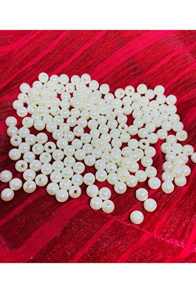 yağmur gökçe 200 komada - 6 mm 1. kvaliteta luksuzni perli Akril - krem boja