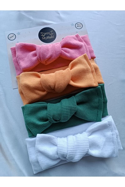 MyHubi 4-Piece Combination Handmade Baby Girl Bow Bandana